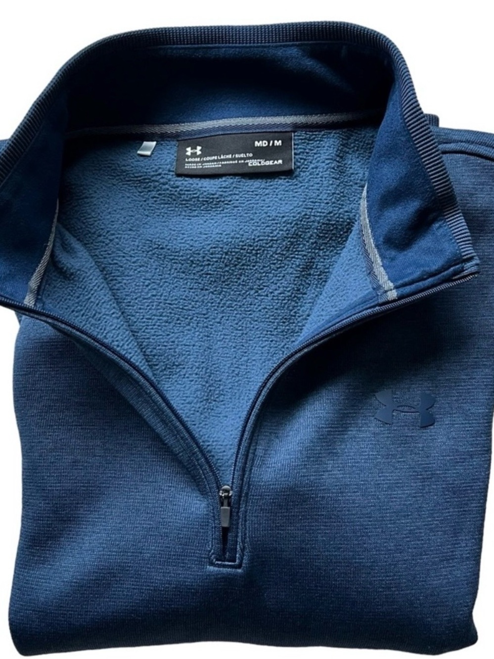 Under Armour Storm Fleece Sweater Long Sleeve Men's Navy Blue Size M